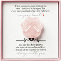 Rose Quartz Pet Memorial Gift, Paw Print Keepsake Stone in Gift Box for Loss of Dog or Cat, Sympathy Memorial Keepsake