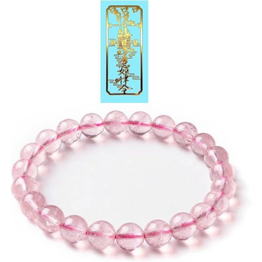 Feng Shui Wealth and Luck Bracelet with Gold Foil Five Gods Amulet-Red Agate Cinnabar Gemstone Bracelet for Prosperity, Protection & Success, Lucky Charm Gift for Men & Women