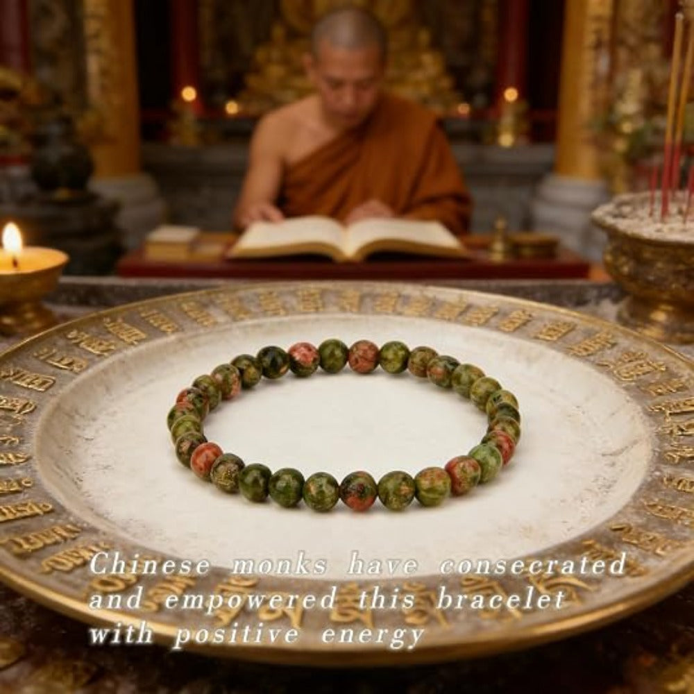 Feng Shui Wealth and Luck Bracelet with Gold Foil Five Gods Amulet-Red Agate Cinnabar Gemstone Bracelet for Prosperity, Protection & Success, Lucky Charm Gift for Men & Women