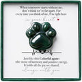 Agate Pet Memorial Gift, Paw Print Keepsake Stone in Gift Box for Loss of Dog or Cat, Sympathy Memorial Keepsake